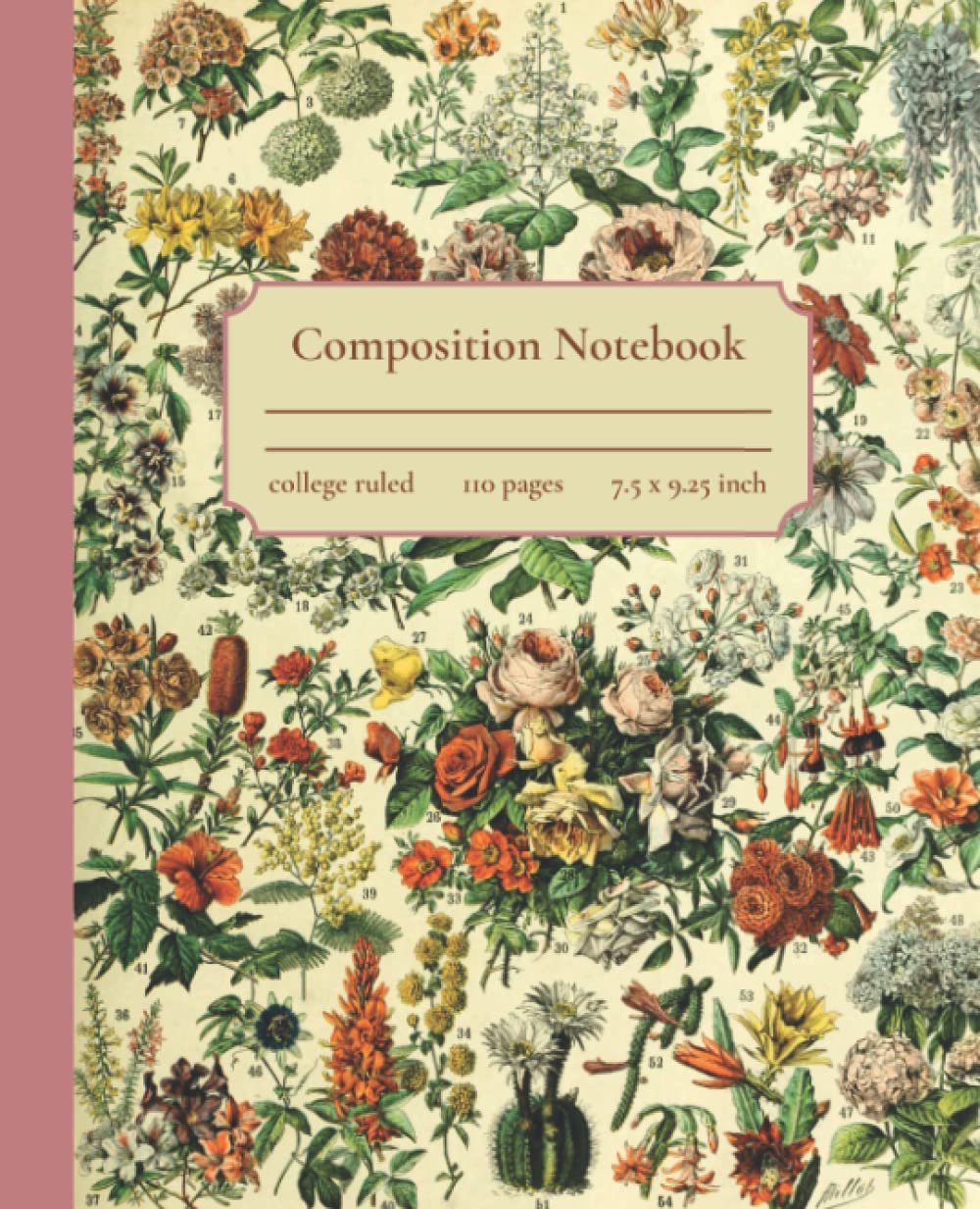 Vintage Notebook Composition: Flower Notebook Journal | Cute Flower Notebook for Women and Girls | College Ruled | 110 Pages baixar o livro de graça