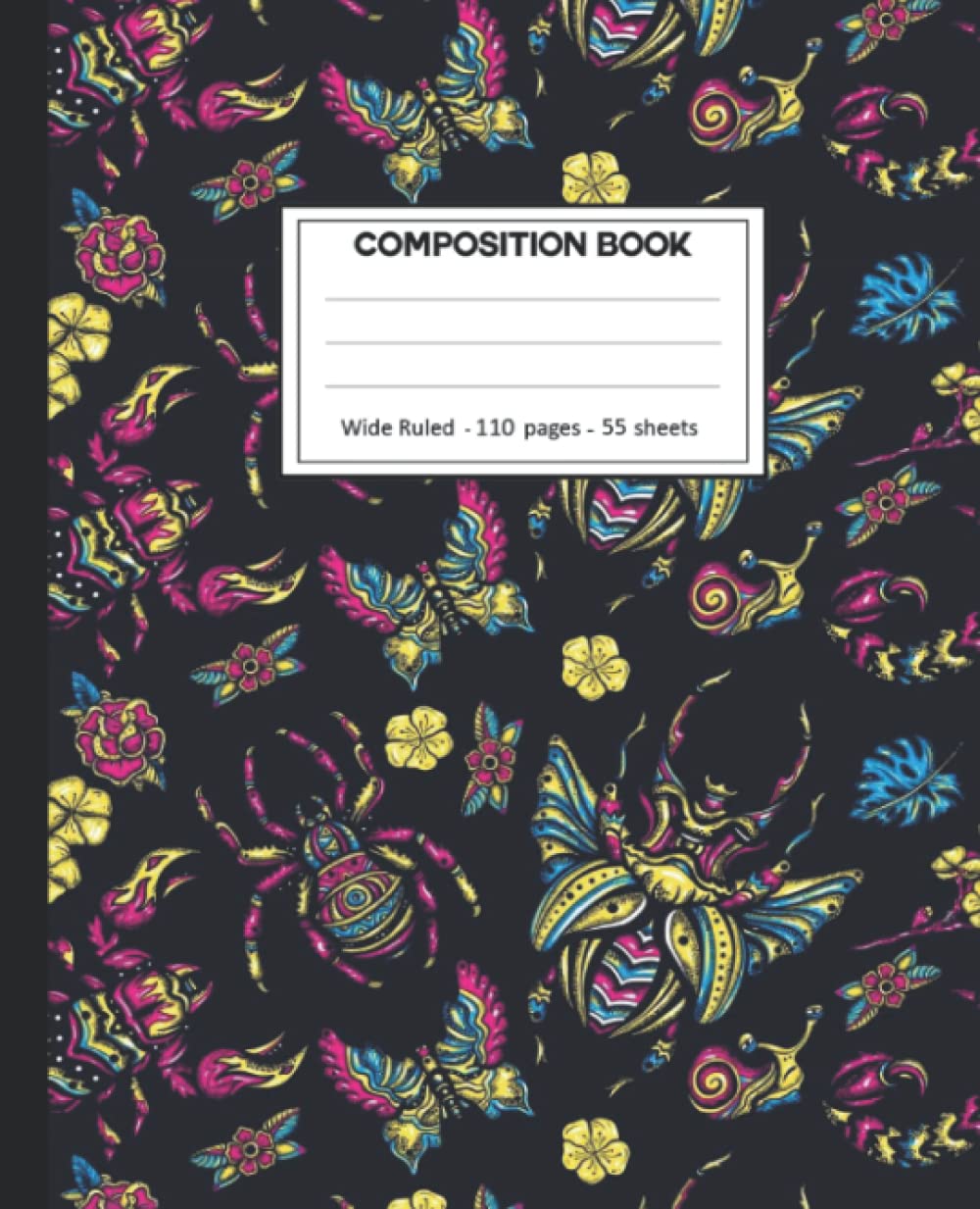 ler totalmente Composition Notebook: Wide Ruled: 110+ Lined Pages Writing Journal: Tarantula Theme