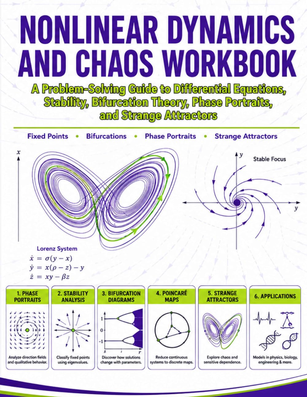 Nonlinear Dynamics and Chaos Workbook: A Problem-Solving Guide to Differential Equations, Stability, Bifurcation Theory, Phase Portraits, and Strange Attractors baixar o livro de graça