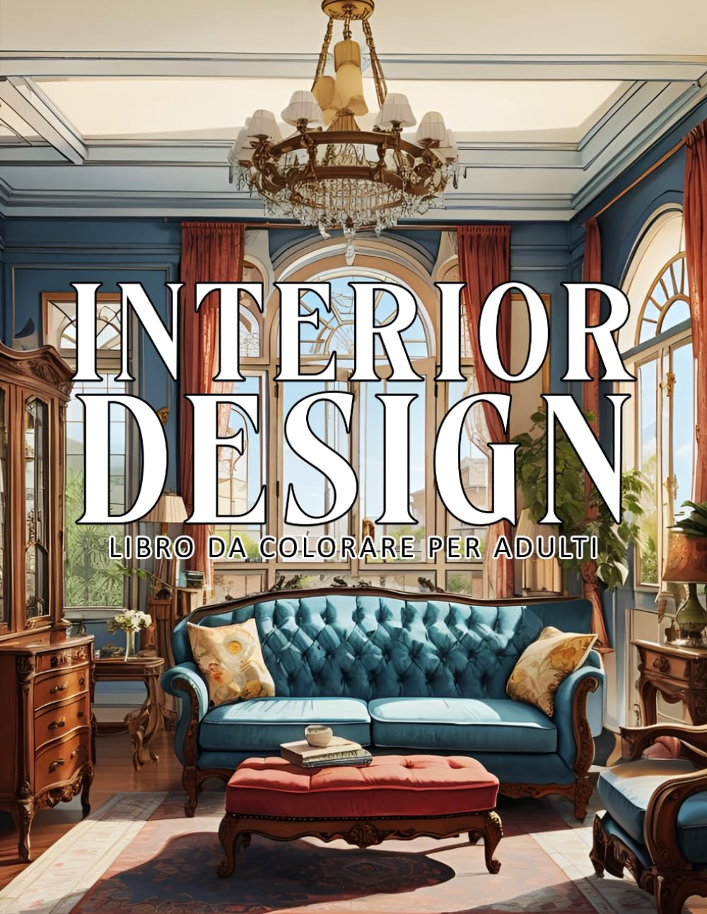 Interior Design - Libro da Colorare per Adulti: Con illustrazioni di Scene di Stanze Moderne e Accoglienti, Case Decorate e Pagine da Colorare di Mobili per Adulti e Adolescenti (Italian Edition)