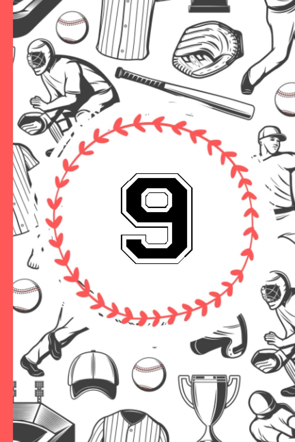 9 Notebook Journal: Baseball Journal for Boys Monogram Jersey Number 9 Nine,Wide Ruled Composition Baseball Notebook,110 Pages, 6x9 Inch, Baseball Jersey 9 Nine baixar o livro de graça