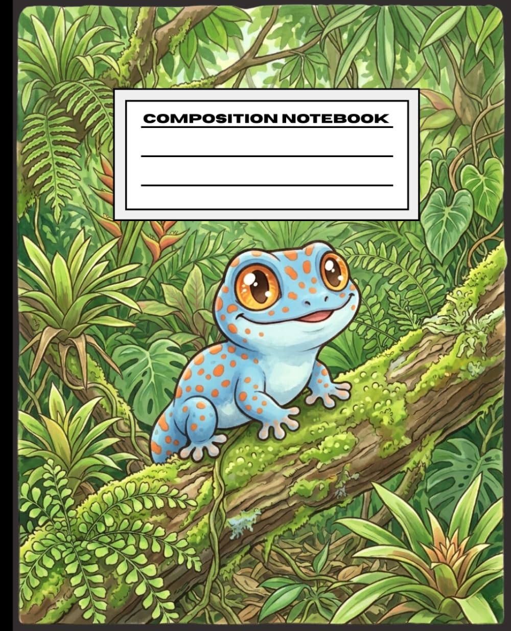 ler totalmente Kawaii Tokay Gecko Composition Notebook: Cute Chibi Reptile Wide Ruled for School & Writing (7.5 x 9.25)