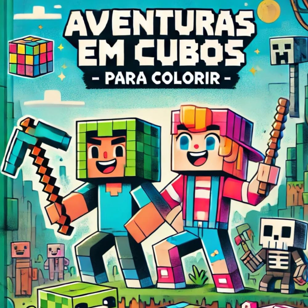 (LIVRO) Colorindo Aventuras no Mundo Minecraft – 100 Páginas de Diversão! (Portuguese Edition) baixar livro de graça