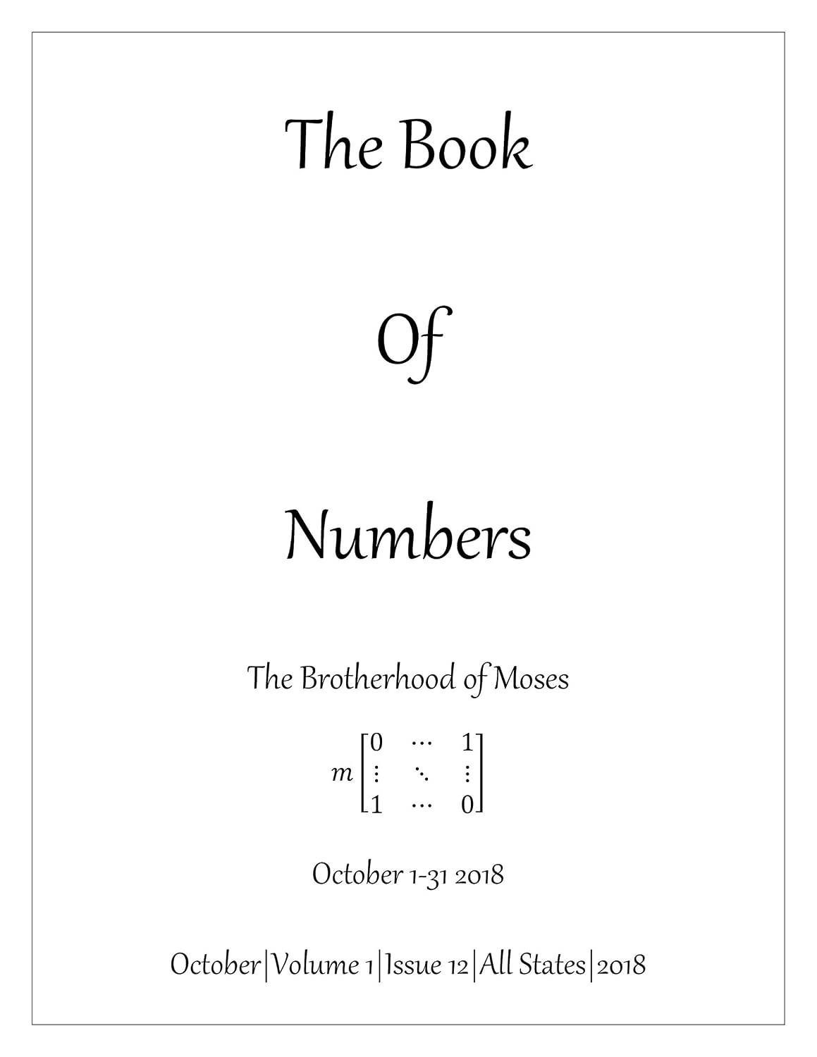 The Book of Numbers: October 2018 (English Edition) baixar livro de graça