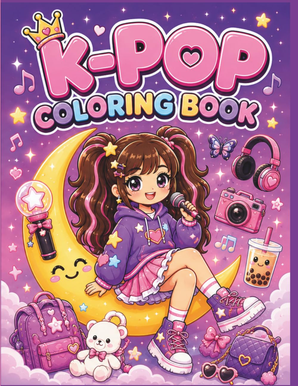 ler totalmente K-Pop Coloring Book: Cute Chibi Fashion, Music & Aesthetic Designs for Kids, Tweens, Teens & Adults (K-Pop World)