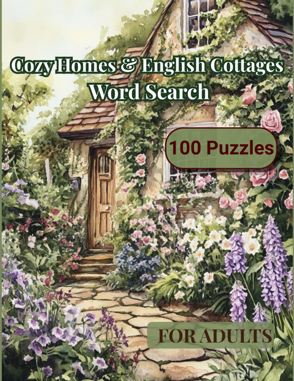 capítulo por capítulo baixar Cozy Homes & English Cottages Word Search for Adults: 100 Large Print Relaxing Puzzles with 2,400 Words on Cottages, Gardens, Country Life and Cozy Living — Answer Key Included