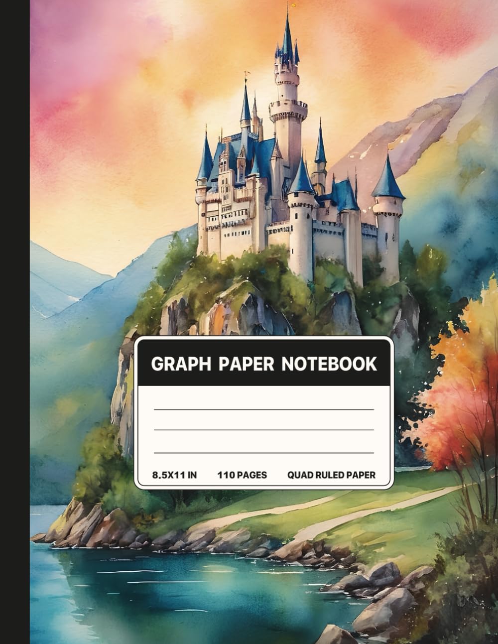 ler totalmente Graph Paper Composition Notebook: Quad Ruled 5x5 Fairy tale castle Cute Watercolor Painting Fairycore Aesthetic Dreamy Nature Landscape. For College, School, Office & Work
