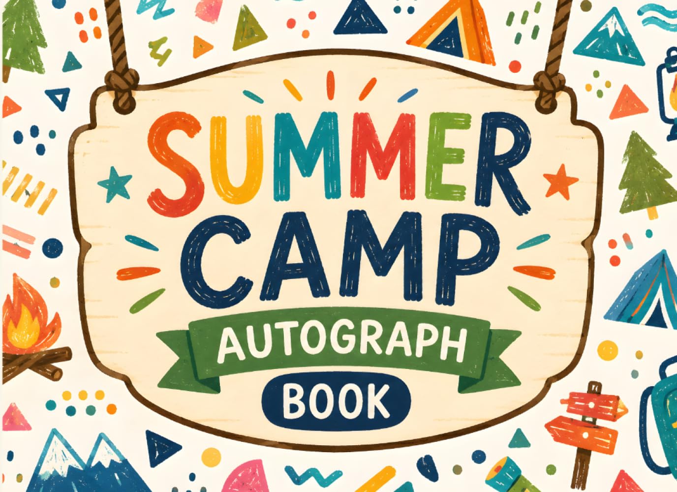 Summer Camp Autograph Book: A Keepsake for Camp Friends to Leave Notes and Happy Memories baixar o livro de graça