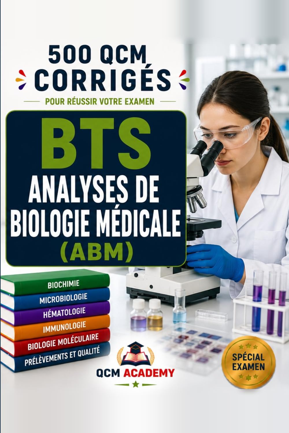 BTS Analyses de Biologie Médicale (ABM): 500 QCM Corrigés | Analyses de Biologie Médicale | Cahier d'entraînement pour réussir l'examen en autonomie | ... | Annales et révision (French Edition)