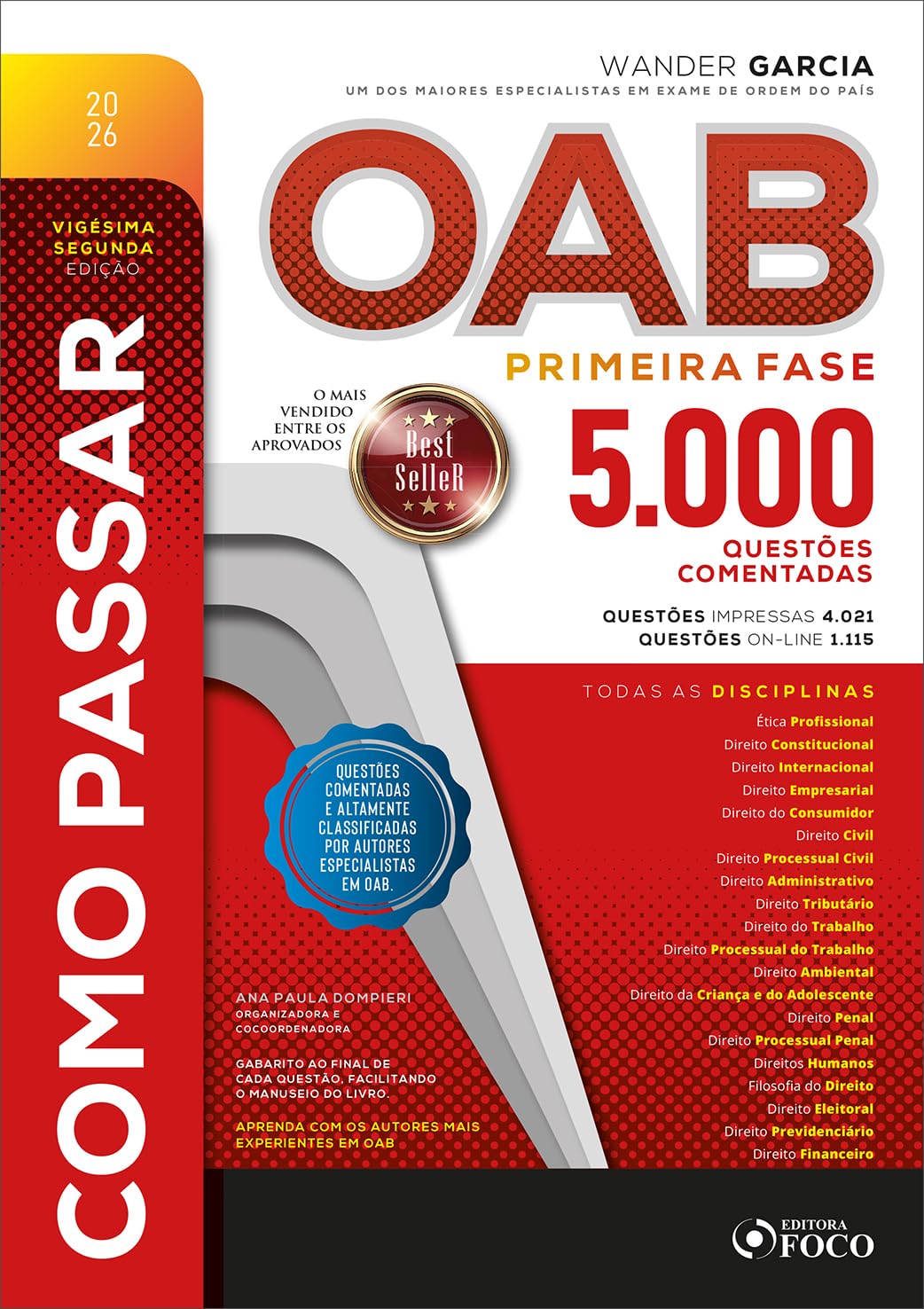 Como Passar na OAB - 1ª Fase - 5.000 Questões Comentadas - 22 ª Ed - 2026 baixar o livro de graça