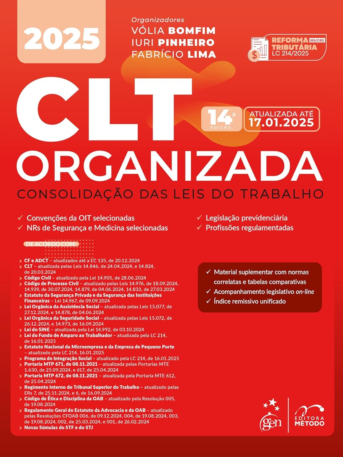capítulo por capítulo baixar CLT Organizada-consolidação das Leis de Trabalho - 14ª Edição 2025