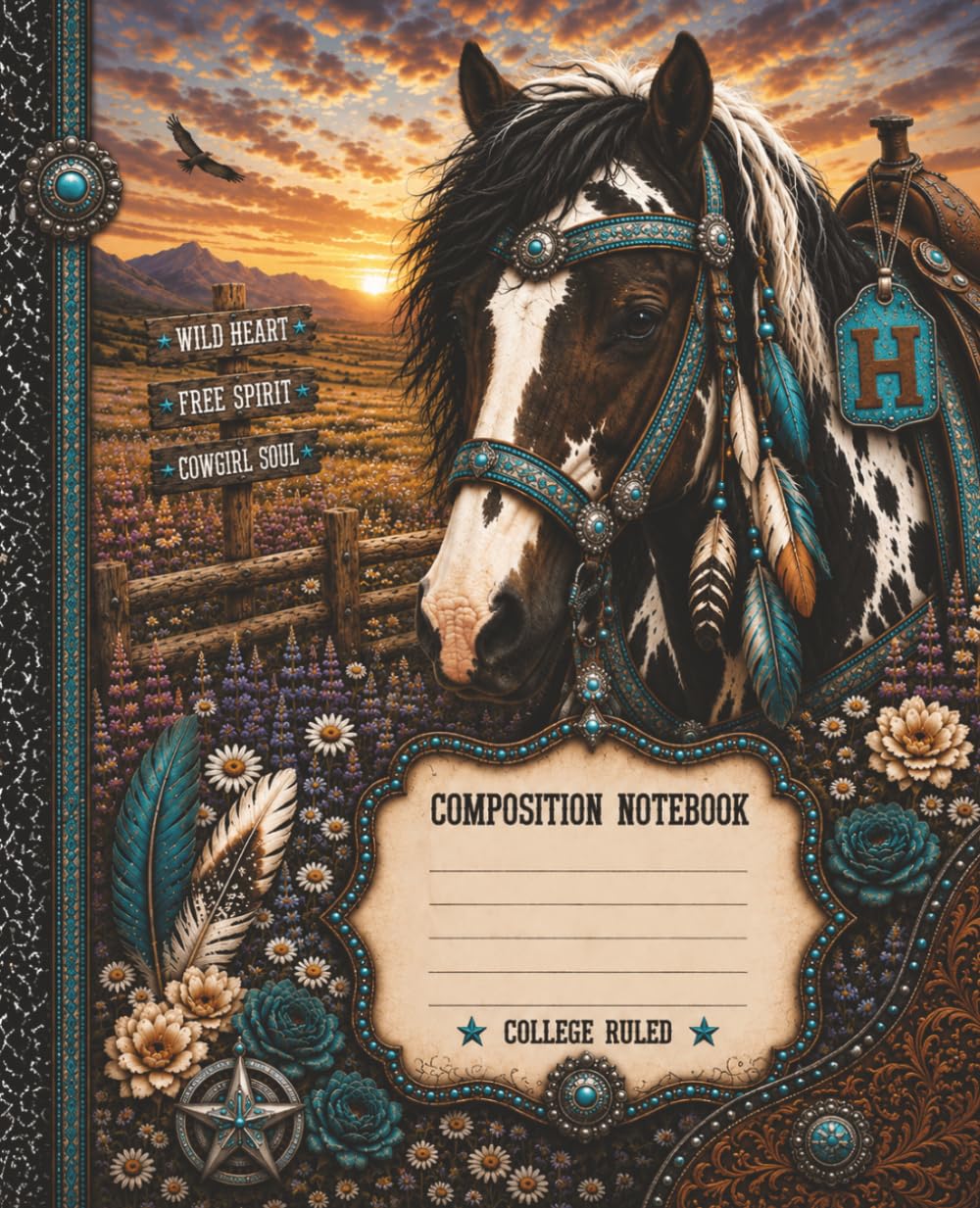 ler totalmente Painted Cowgirl: Western Paint Horse Composition Notebook – College Ruled Journal for Cowgirls, Horse Lovers, Rodeo Girls & Free Spirits