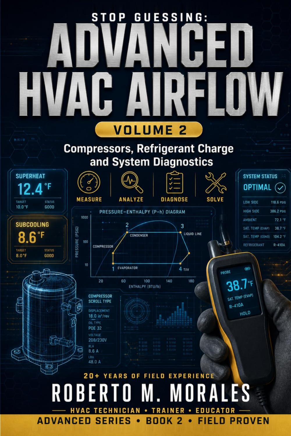 capítulo por capítulo baixar Stop Guessing: HVAC Airflow Made Simple - Advanced Airflow Diagnostics: Volume 2: Compressors, Refrigerant Diagnostics, Superheat, Subcooling, and... (Practical HVAC Field Guides for Technicians)