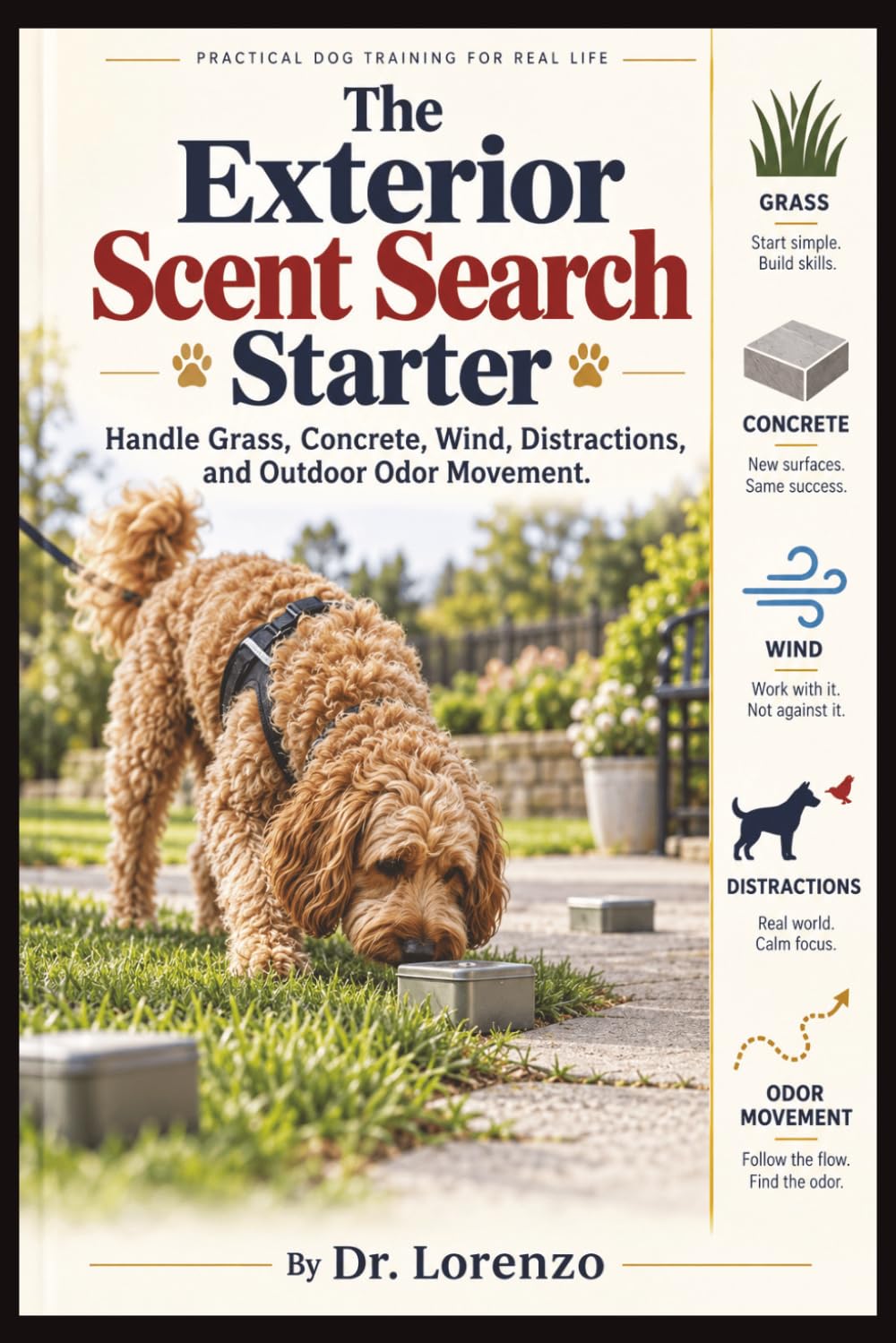 ler totalmente The Exterior Scent Search Starter: Handle Grass, Concrete, Wind, Distractions, and Outdoor Odor Movement (Scent Training for Dogs)