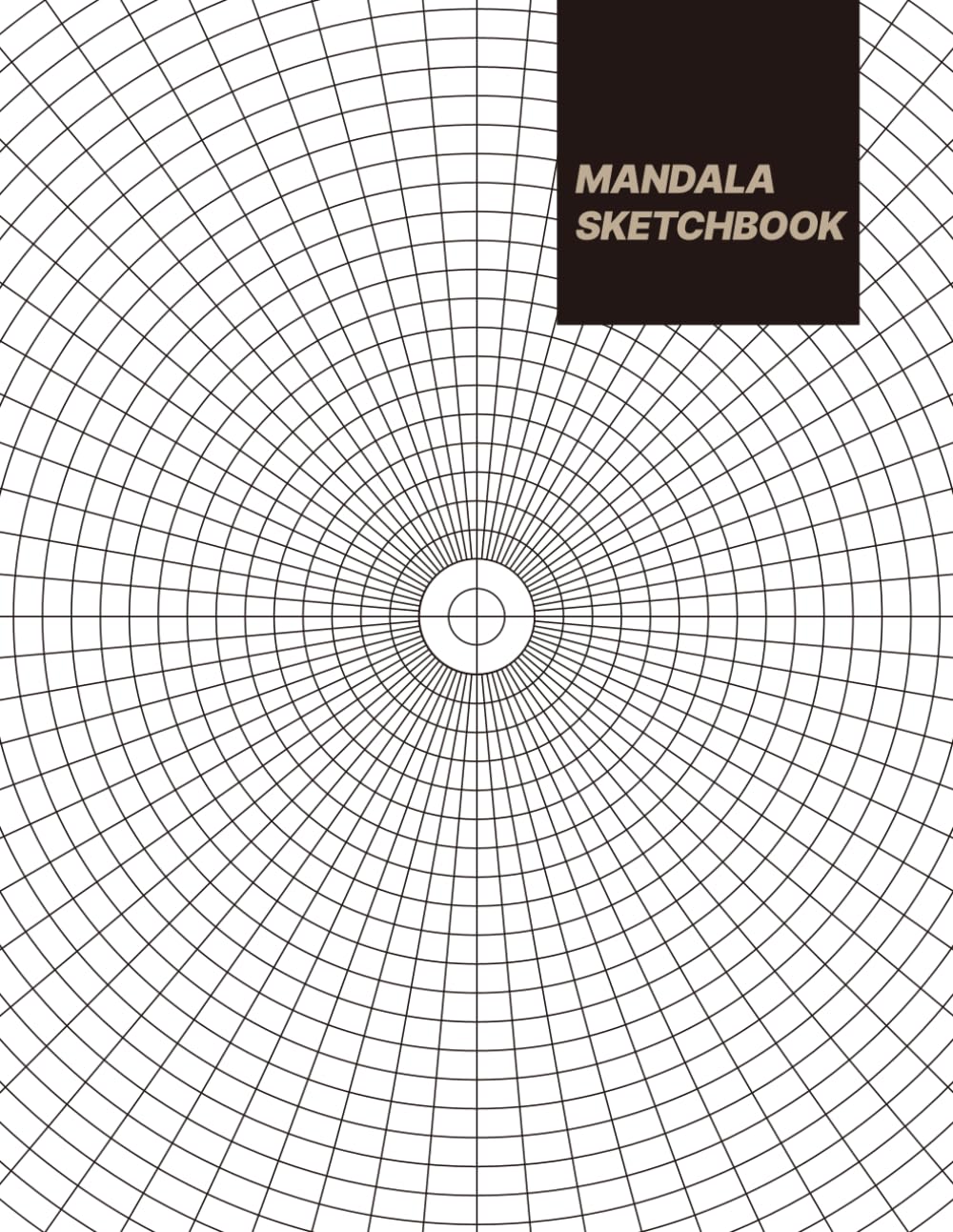 ler totalmente mandala sketchbook - Polar coordinate graph paper, technical sketchbook, circular grid, drawing templet: for colourful art, matte cover, White pages