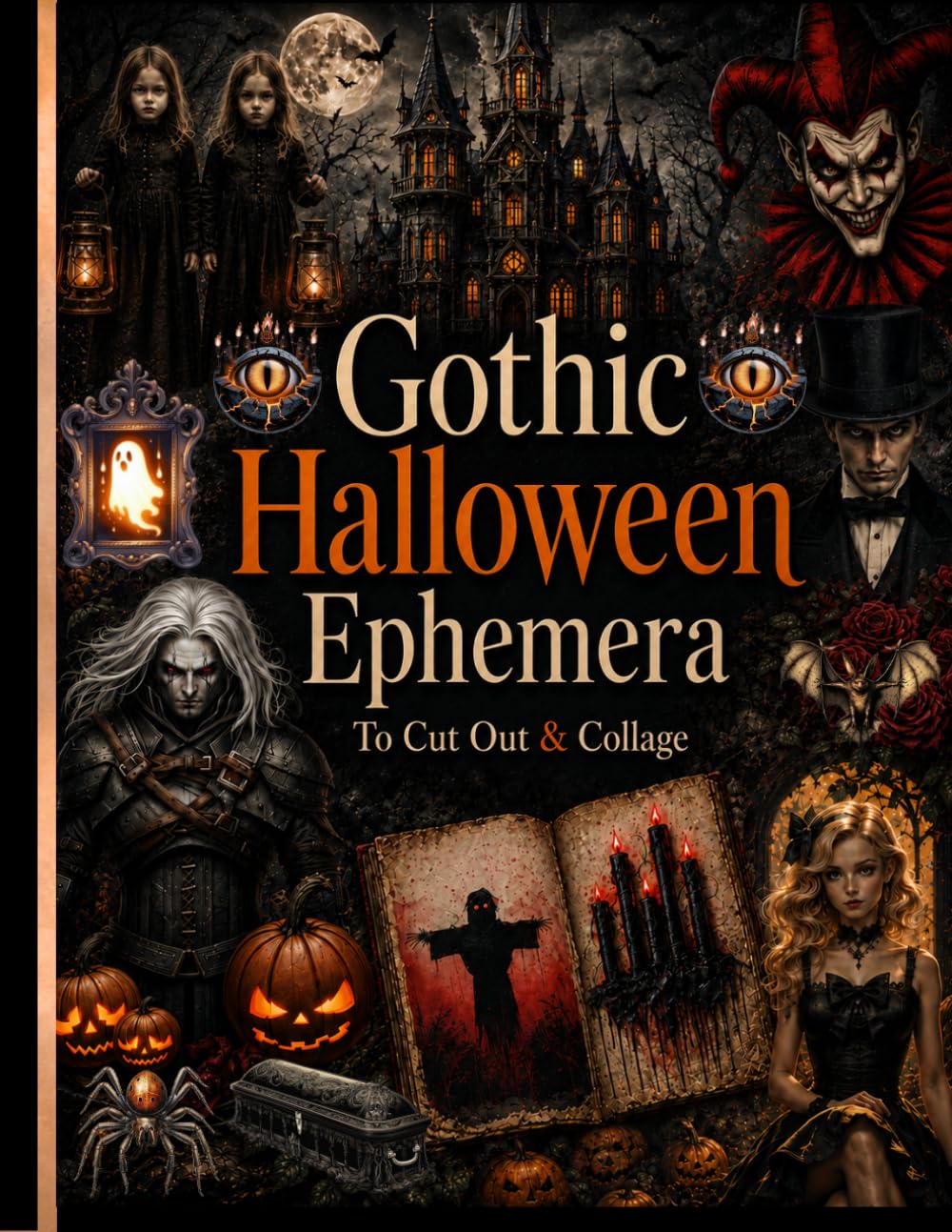 ler totalmente Gothic Halloween Ephemera To Cut Out & Collage: One-Sided Decorative Paper for Junk Journaling, Scrapbooking, Collage, Card Making, Paper Crafting &... Authentic Gothic Halloween Ephemera Pieces