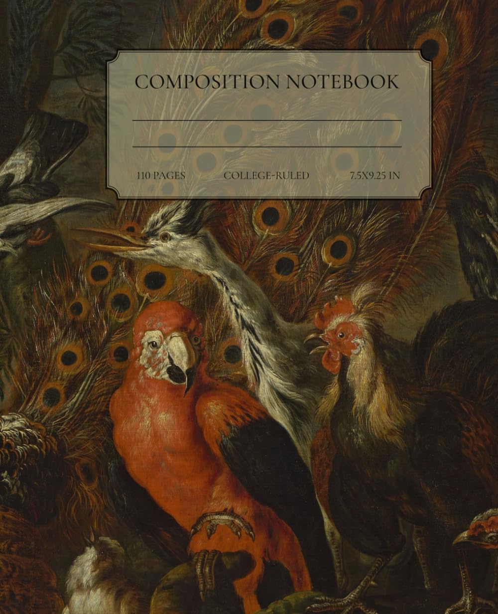 ler totalmente Composition Notebook College Ruled: Art Collection | Animals | Bird concert | Dark Academia Aesthetic Vintage Journal for artists and art lovers | Wide Lined