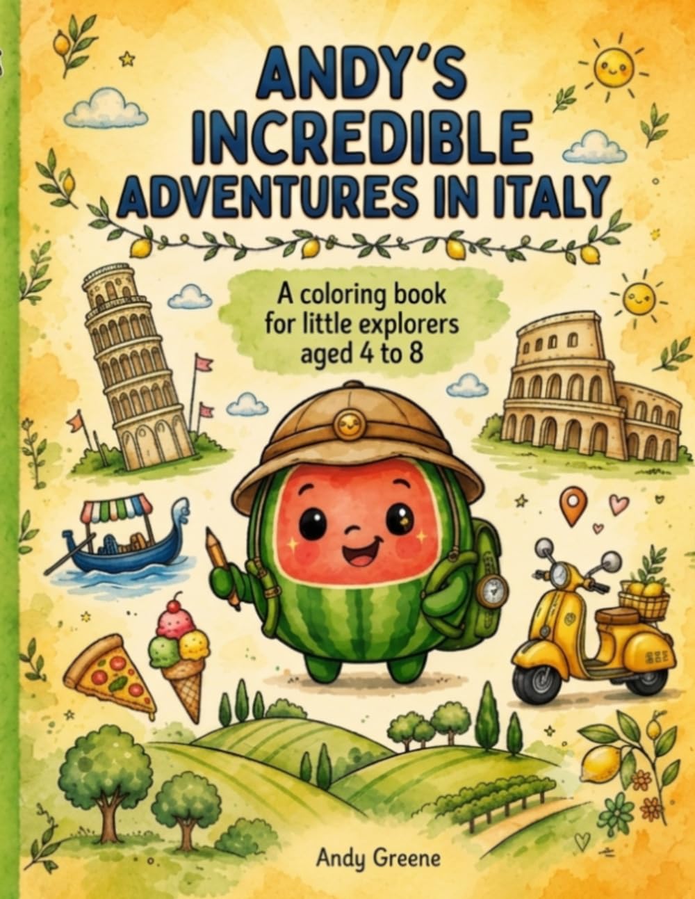 ANDY'S AMAZING ITALY ADVENTURE: A coloring journey through Italy for little explorers aged 4–8 | Join Andy the Watermelon: from sunny Campania to... pages to color, explore, and dream about! baixar o livro de graça