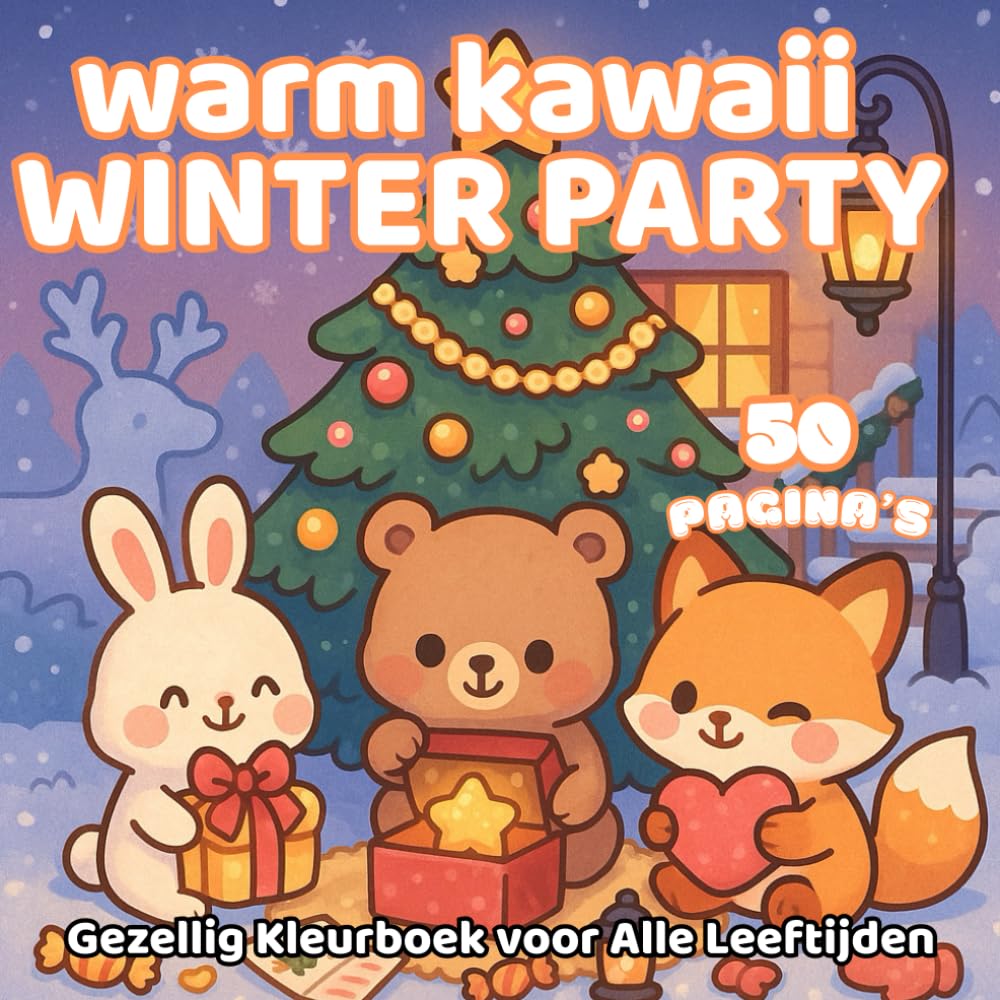 Warm Kawaii Winter Party – Gezellig Kleurboek voor Alle Leeftijden: 50 winterse illustraties om te ontspannen, plezier te hebben en samen te kleuren –... tieners en volwassenen (Dutch Edition) baixar livro de graça