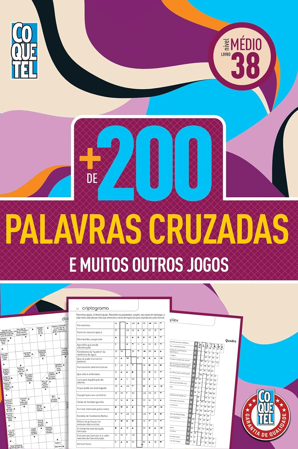Livro Coquetel Mais de 200 Palavras Cruzadas Ed 38