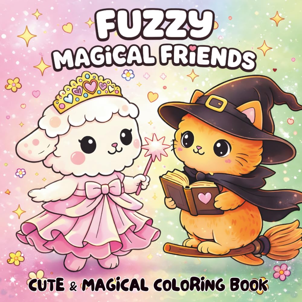 Fuzzy Magical Friends: A Cozy Coloring Book for Kids, Teens and Adults Featuring Adorable Magical Animals, Cute Spells, and Enchanting Moments for... and Green: Two Magical Sides Coloring Book) baixar o livro de graça
