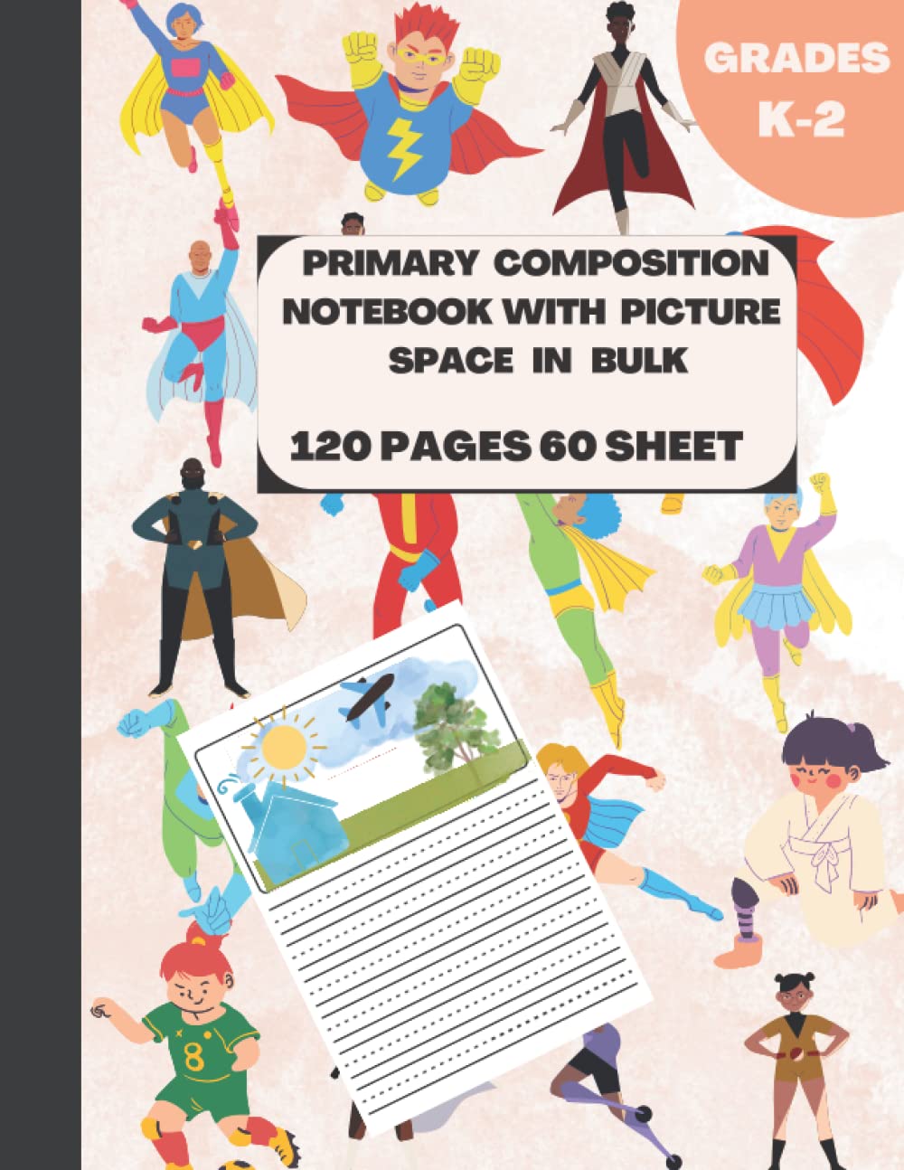 ler totalmente Composition Notebook With Picture Space in Bulk: Superhero Cover Primary Composition Notebook with Handwriting Practice. Grades k-2 120 pages