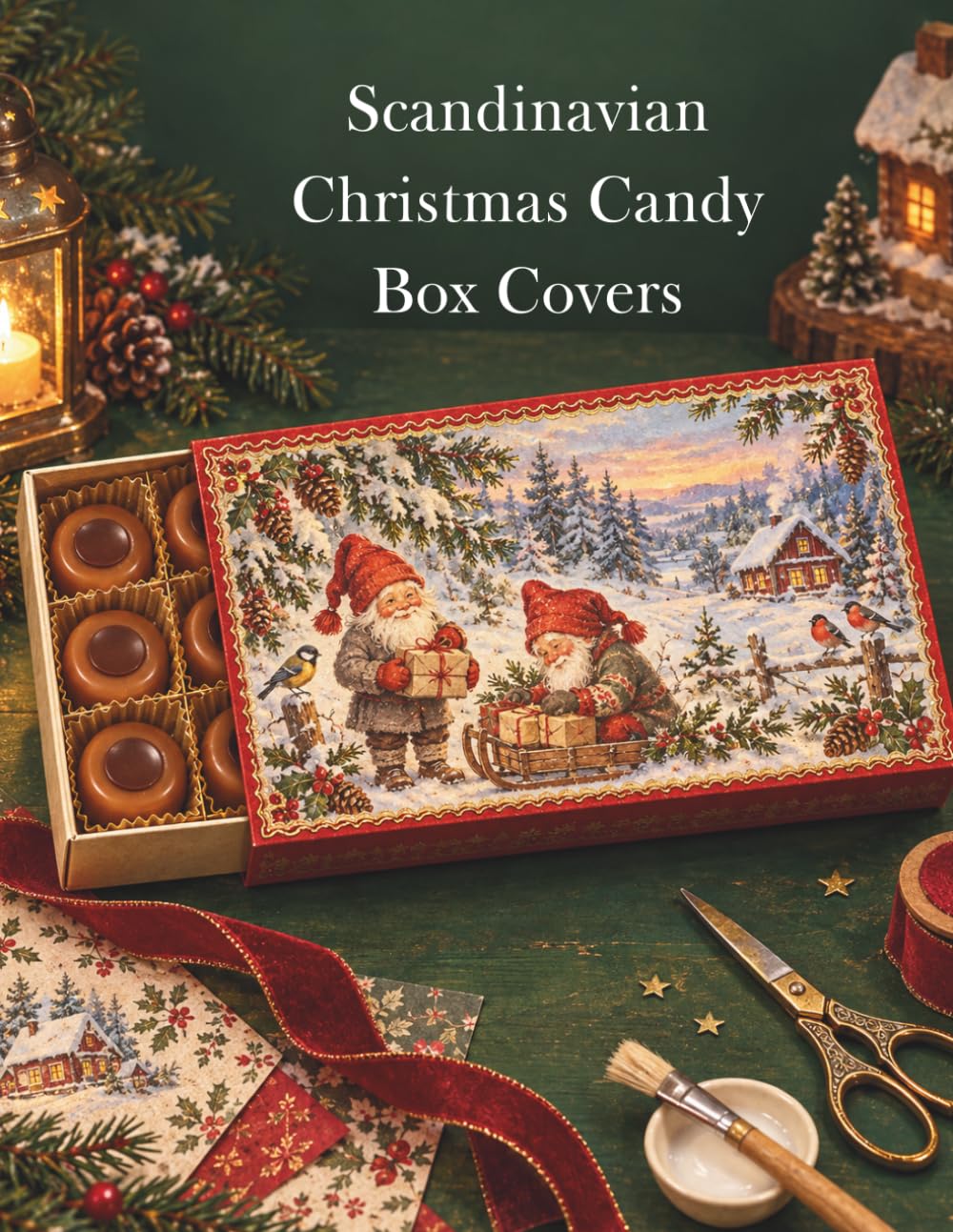 ler totalmente Scandinavian Christmas Candy Box Covers: 29 Nordic Holiday Designs for Decorating 107 x 174 mm Chocolate and Sweet Boxes