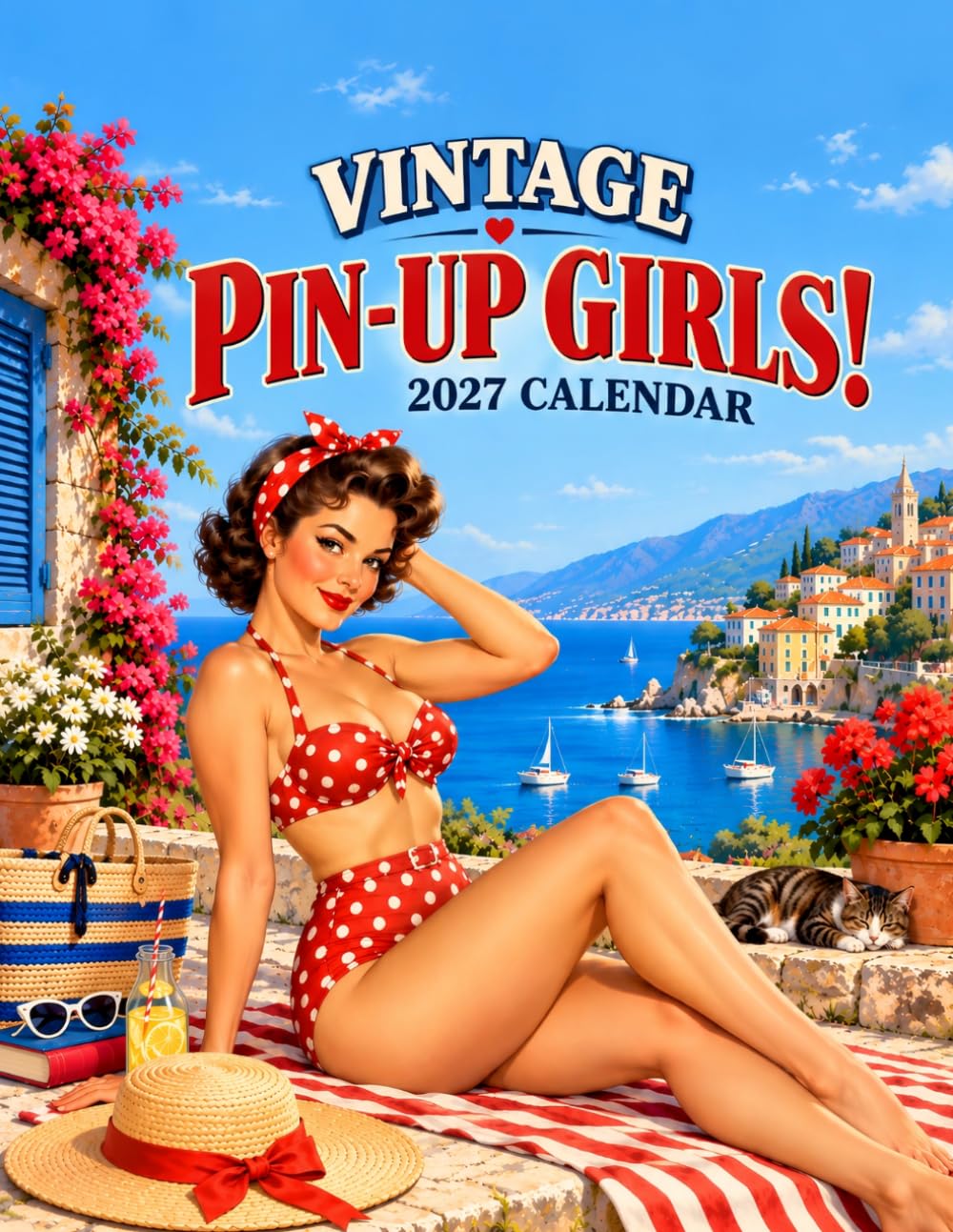 Vintage Pin-Up Girls 2027 Calendar: 12 Months of Beautiful Pin-Up Girls, Retro Fashion, Beach Scenes and Vintage-Inspired Artwork baixar o livro de graça