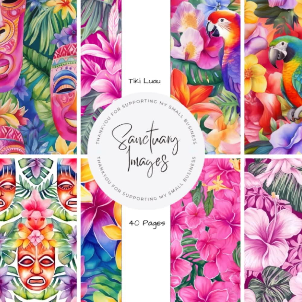 ler totalmente Tiki Luau Scrapbooking Paper: Decorative Craft Paper Pad Supplies, Junk Journaling, Scrapbooking, & Crafting Projects - Double Sided 8.5 x 8.5"
