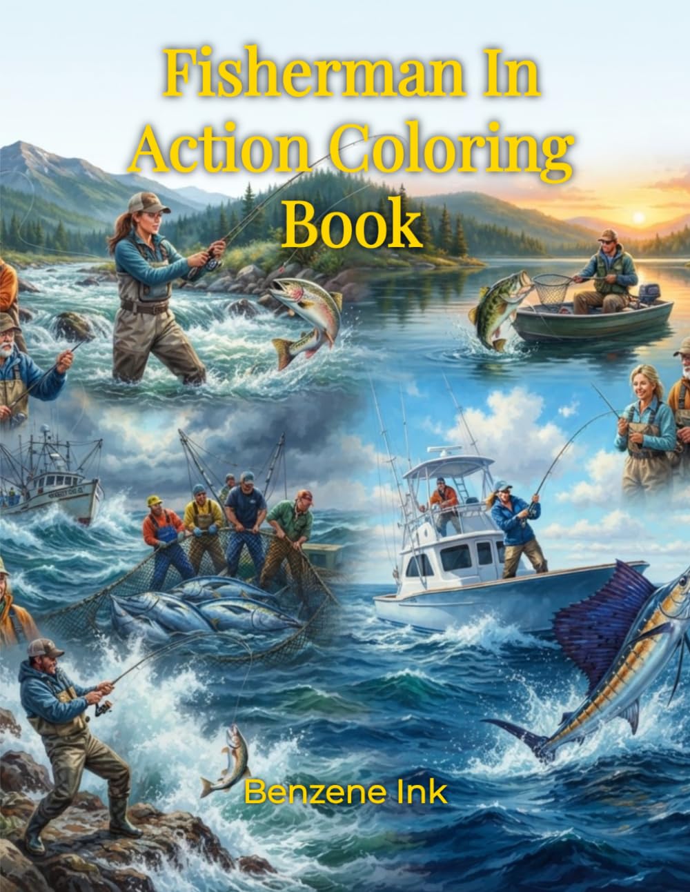 Fisherman In Action Coloring Book baixar livro de graça
