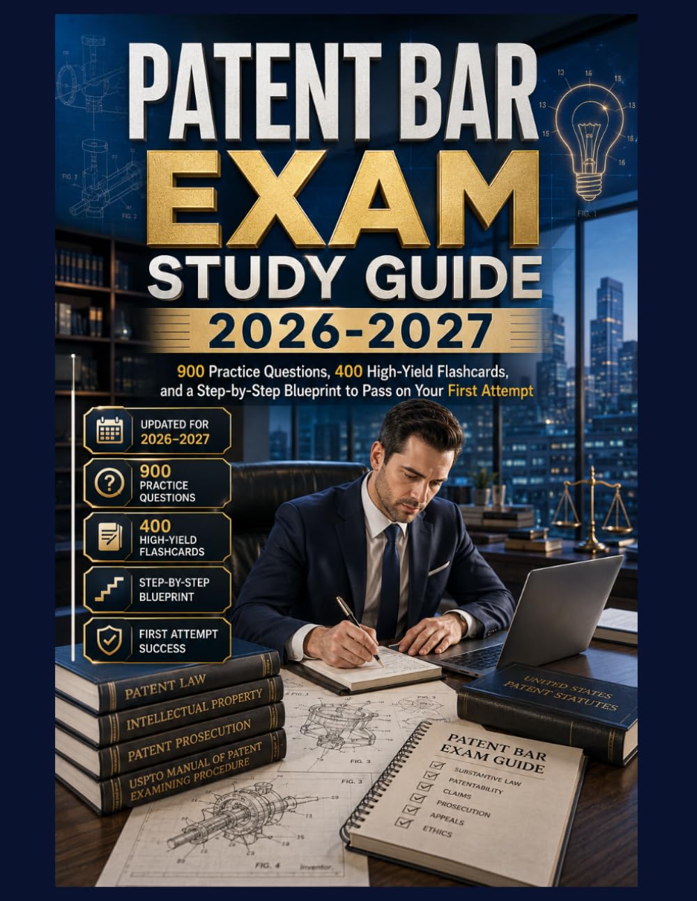 ler totalmente Patent Bar Exam Study Guide 2026-2027: 900 Practice Questions, 400 High-Yield Flashcards, and a Step-by-Step Blueprint to Pass on Your First Attempt