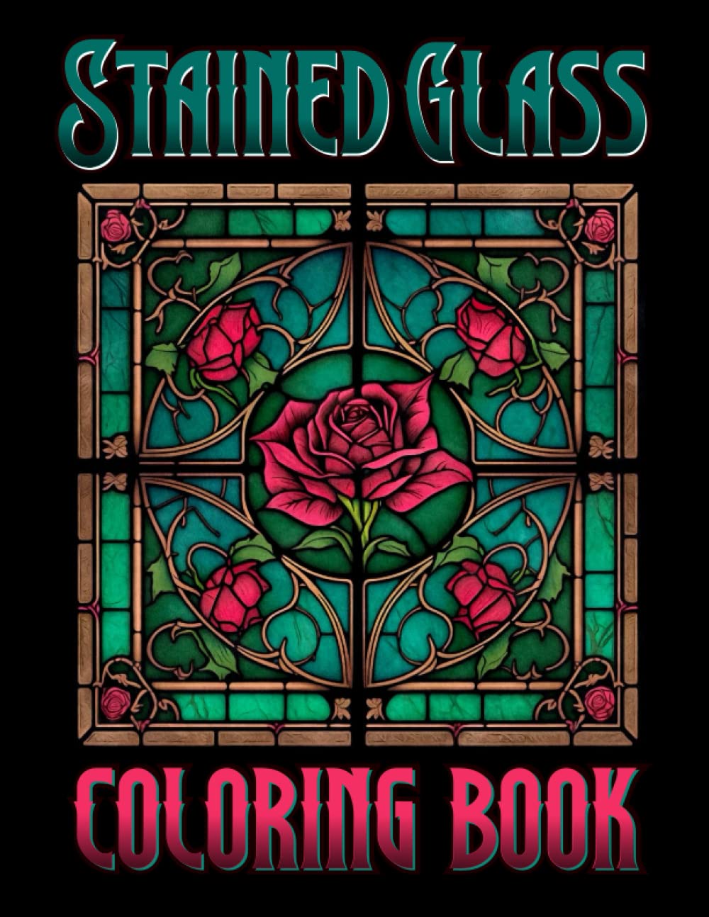 ler totalmente Stained Glass Coloring Book: A Calming and Creative Coloring Book for Adults and Teens with over 40 Stained Glass Coloring Pages | Mystic Landscapes,... and magical creatures waiting for you