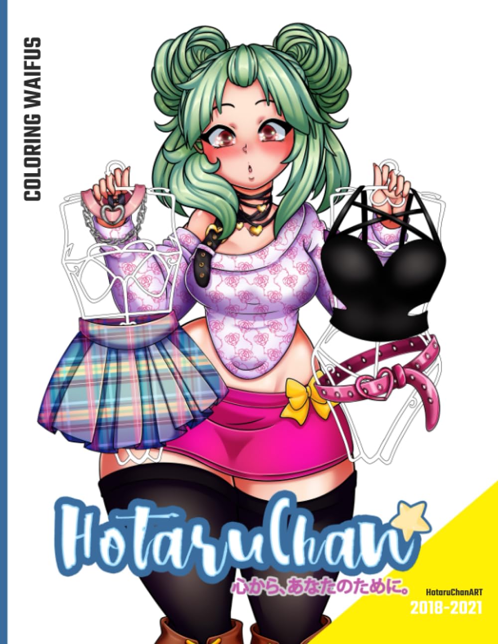 HotaruChanART Coloring Book Kawaii Waifus Anime (Ecchi Free Edition) SFW: Coloring Waifus baixar livro de graça