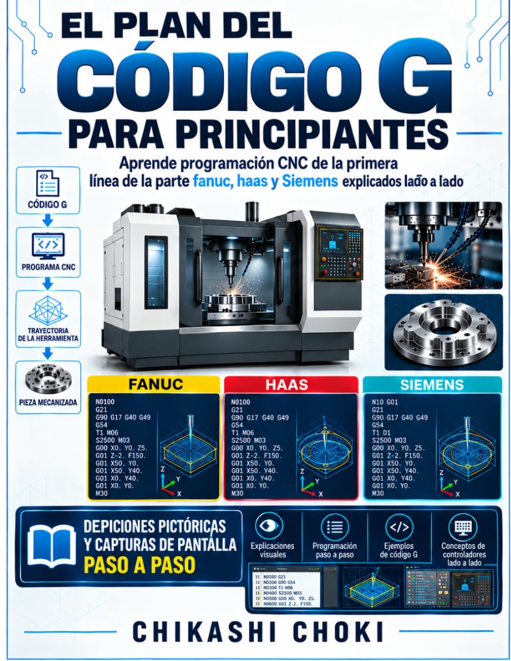 El Plan del Código G Para Principiantes: Aprende programación CNC de la primera línea de la parte fanuc, haas y Siemens explicados lado a lado baixar livro de graça