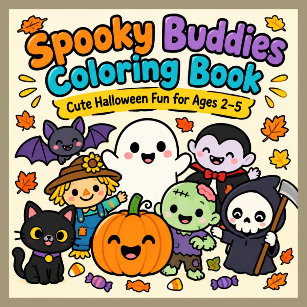 Spooky Buddies Coloring Book: Cute Halloween Fun for Ages 2-5 baixar o livro de graça