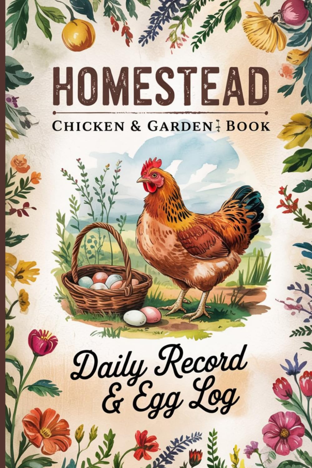 capítulo por capítulo baixar Homestead Chicken and Garden Book: Daily Record & Egg Log: All-in-One Undated Weekly Journal, Backyard Poultry Management and Crop Tracker Book for... Logs and Seed Observations (6x9, 120 Pages)