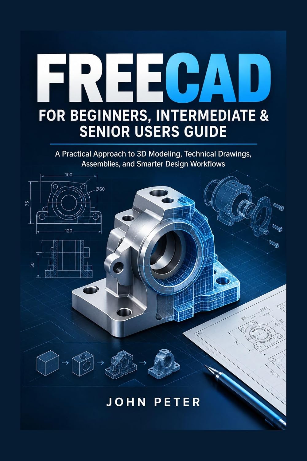 FreeCAD for Beginners, Intermediate & Senior Users Guide: A Practical Approach to 3D Modeling, Technical Drawings, Assemblies, and Smarter Design Workflows... USER GUIDE SERIES Book 1) (English Edition) baixar livro de graça