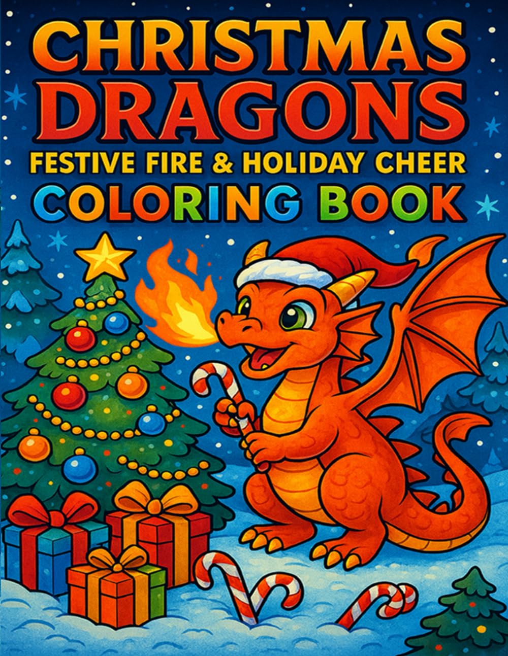 capítulo por capítulo baixar Christmas Dragons: Festive Fire & Holiday Cheer Coloring Book: Whimsical Holiday Dragon Scenes to Color — Relaxing Christmas Fantasy Art for Adults, Teens, and Kids