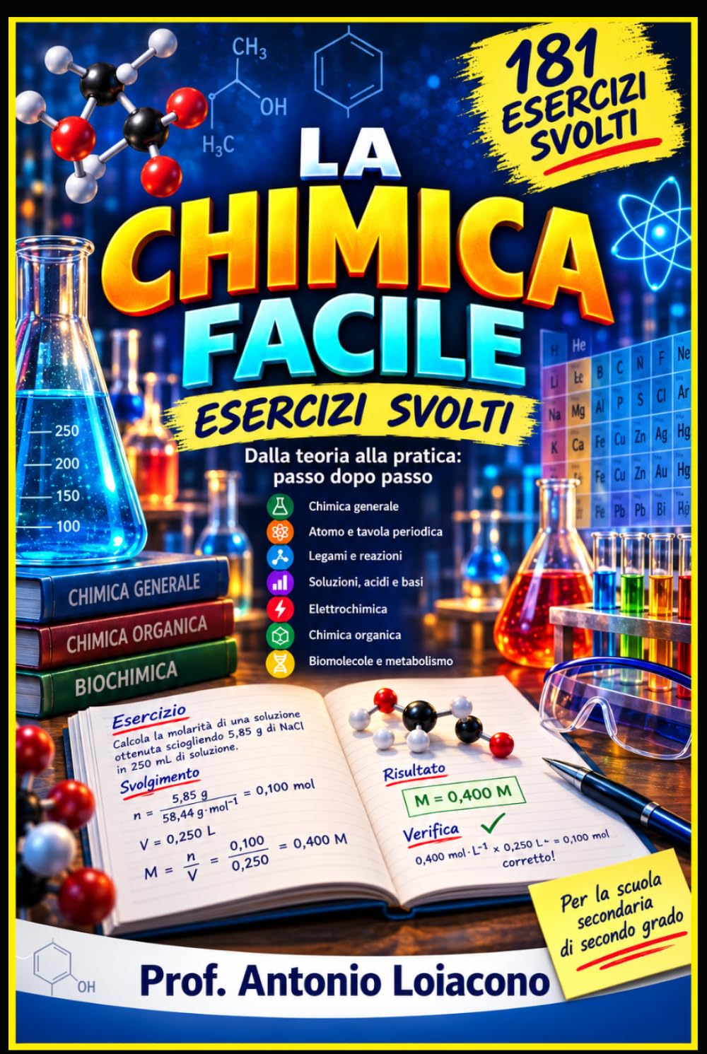 capítulo por capítulo baixar LA CHIMICA FACILE - ESERCIZI DI CHIICA SVOLTI: 181 esercizi svolti passo dopo passo con spiegazioni, formule, schemi e figure didattiche per la scuola secondaria di secondo grado (Italian Edition)