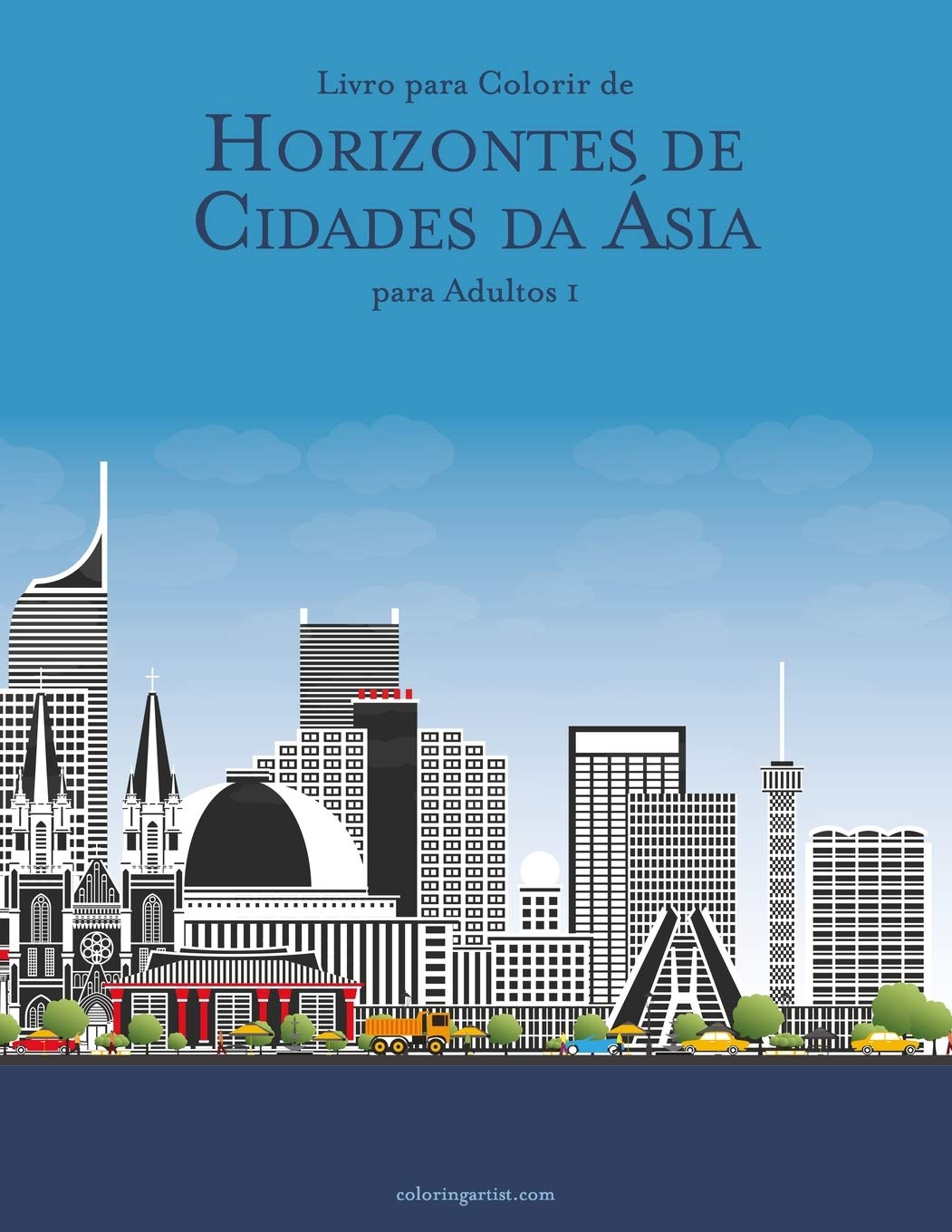 Livro para Colorir de Horizontes de Cidades da Ásia para Adultos 1 baixar o livro de graça
