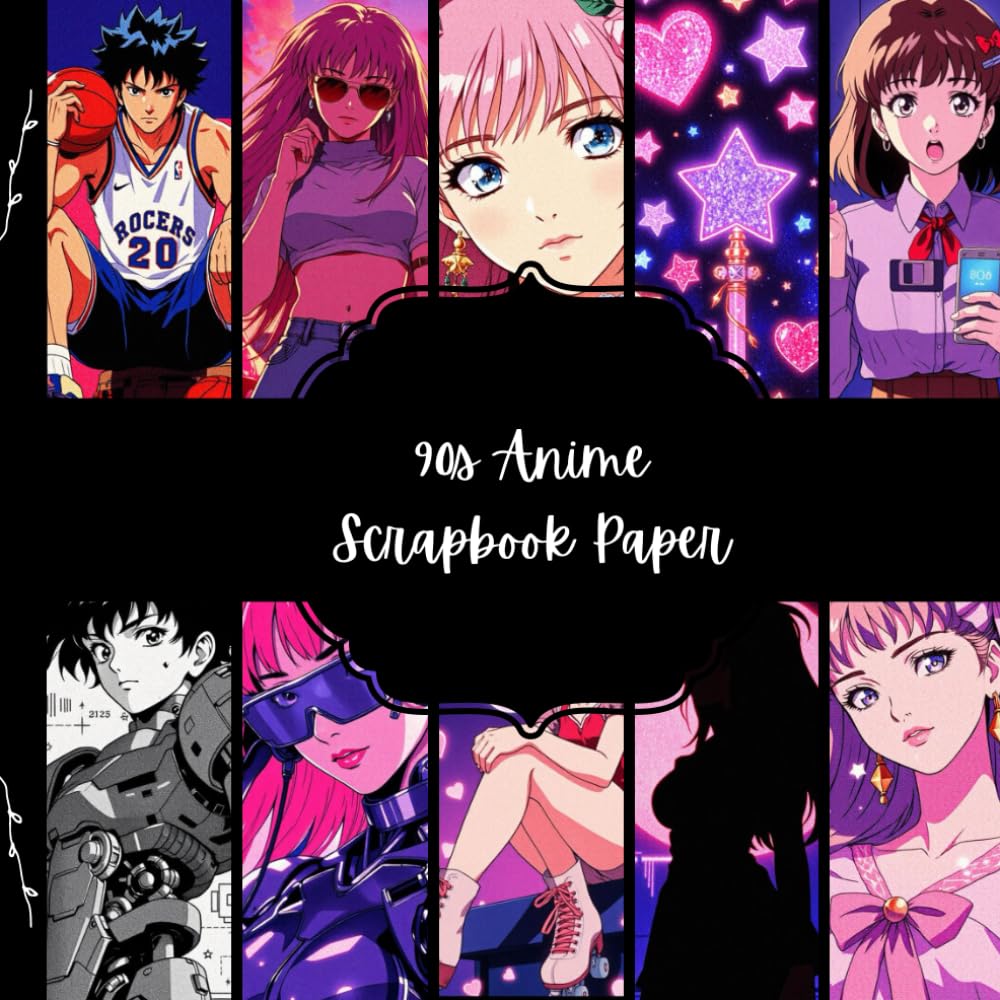 ler totalmente 90s Anime Scrapbook Paper, Manga Junk Journal Paper, Vintage Cartoon Decorative Paper, DIY Projects, Origami, Collage Sheets, Decoupage Paper, 10 Designs, Double Sided