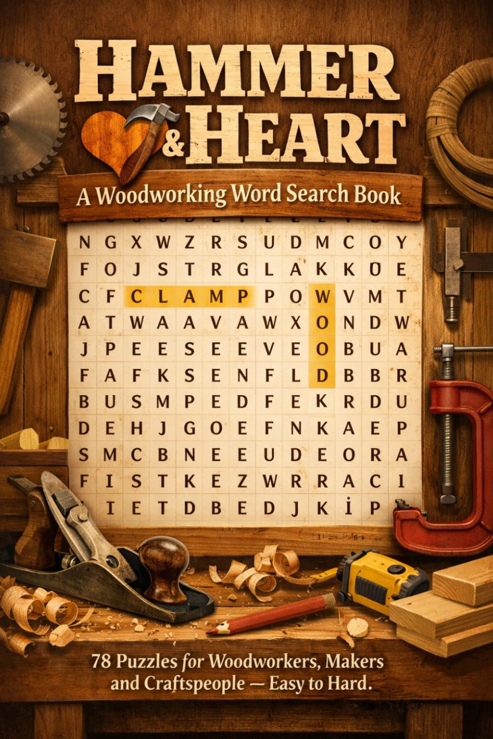 capítulo por capítulo baixar Hammer & Heart: A Woodworking Word Search Book | 78 Puzzles for Woodworkers, Makers and Craftspeople — Easy to Hard