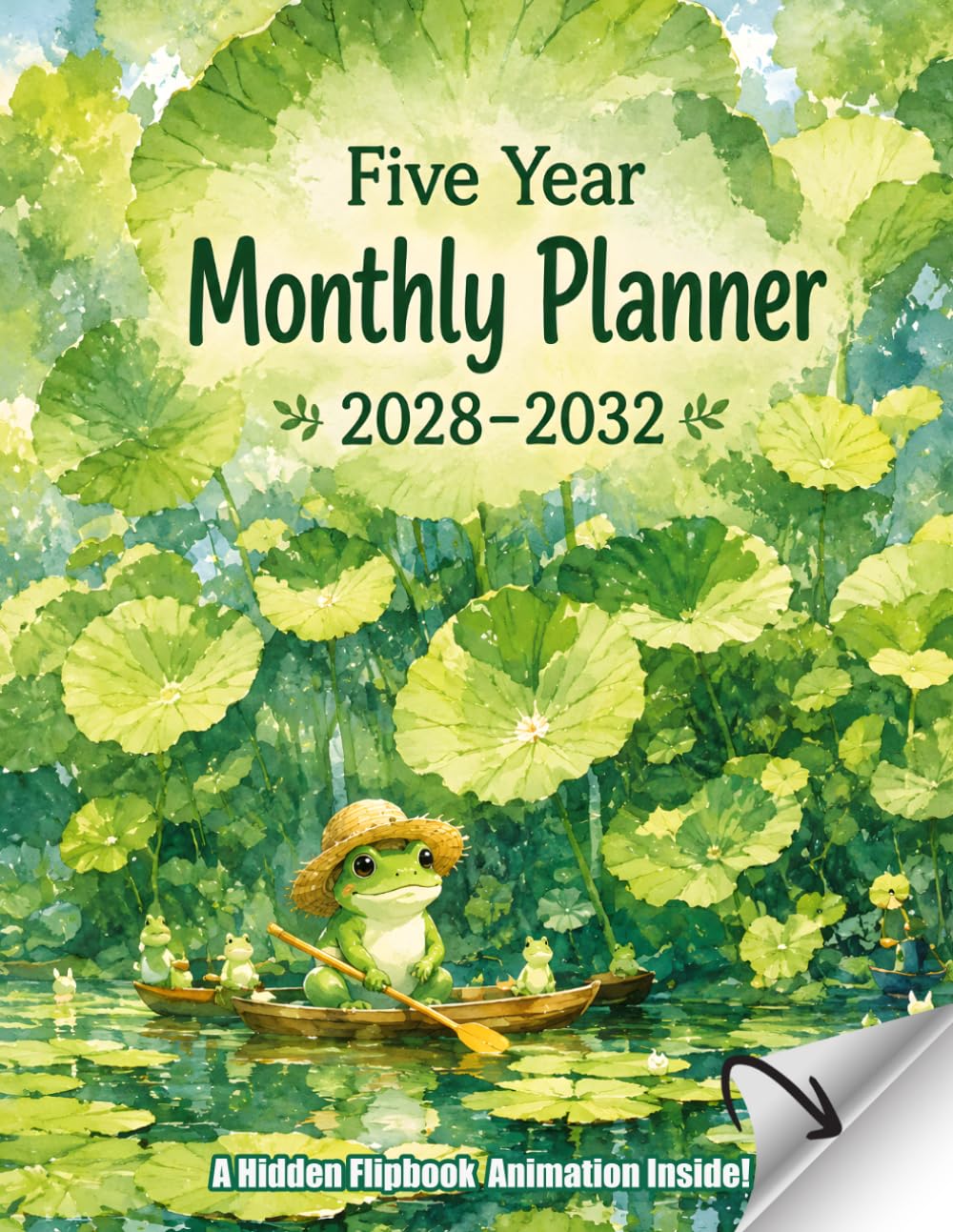ler totalmente Five Year Monthly Planner 2028–2032: 60 Month Calendar Organizer Two Pages Per Month with Holidays from January 2028 to December 2032 | With Cute Flipbook Animation inside for Frog Lovers Large Size
