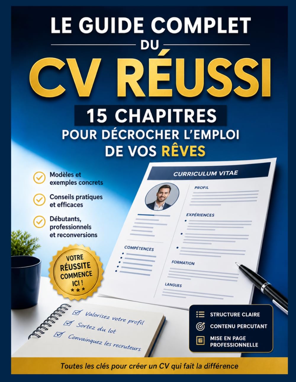 capítulo por capítulo baixar Le Guide Complet du CV Réussi: 15 chapitres pour décrocher l'emploi de vos rêves: Modèles, exemples concrets et conseils pratiques pour débutants, professionnels expérimentés et reconversions.
