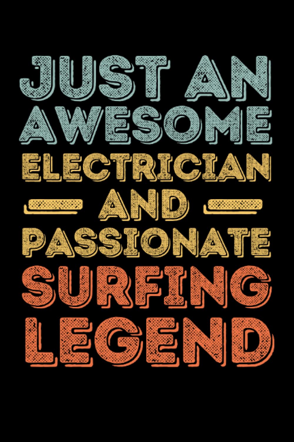 Electrician Surfing legend retro: 6"x9", Notes, Notebook, Journal, Diary, 120 Pages lined, Paperback Cover baixar o livro de graça