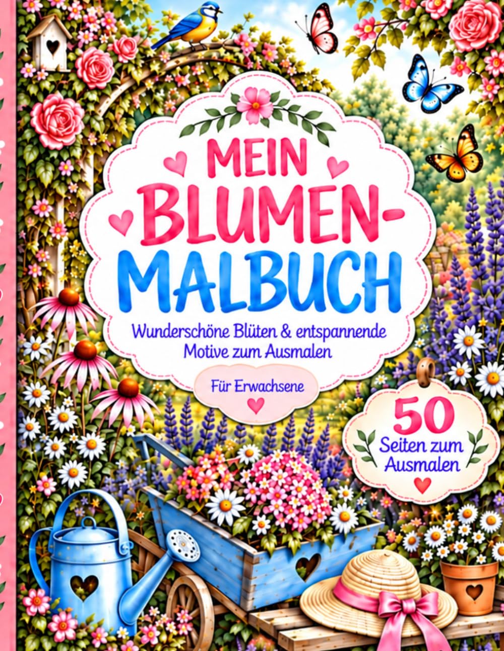 Mein Blumen-Malbuch: 50 zauberhafte Frühlingsbilder zum Ausmalen (German Edition) baixar o livro de graça