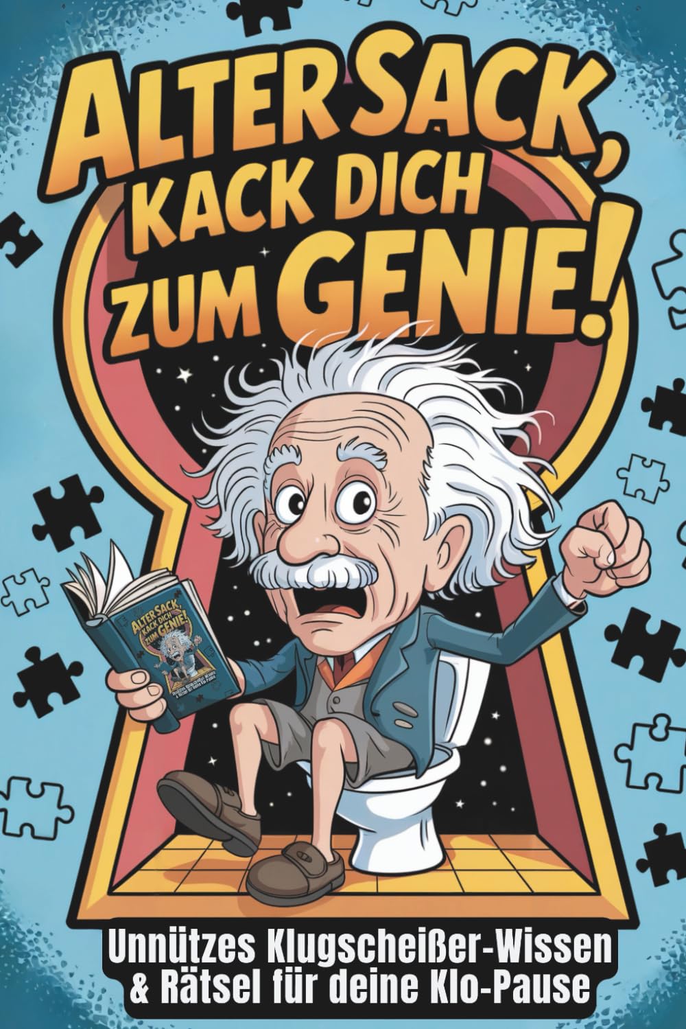 ler totalmente Alter Sack, kack dich zum Genie! – Unnützes Klugscheißer-Wissen & Rätsel für deine Klo-Pause | Lustiges Geschenk für Männer (German Edition)