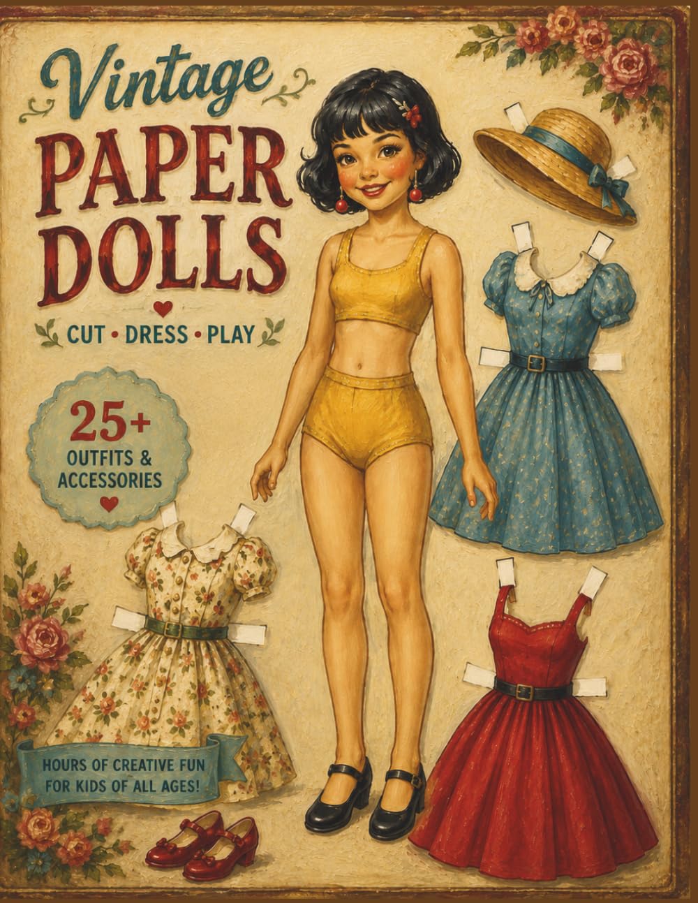 ler totalmente Vintage Paper Dolls: Cut, Dress, and Play with 25+ Outfits & Accessories