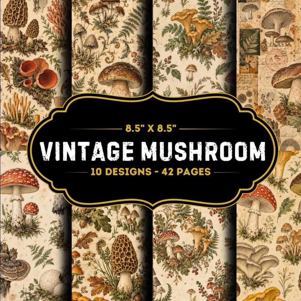 capítulo por capítulo baixar Vintage Mushroom Scrapbook Paper: 10 Of Aged News & Antiques Themed Craft Papers 8.5" x 8.5" For Scrapbooking, Mixed Media, Origami, Wrapping Paper,... Decoupage, DIY, Card Crafting, And More