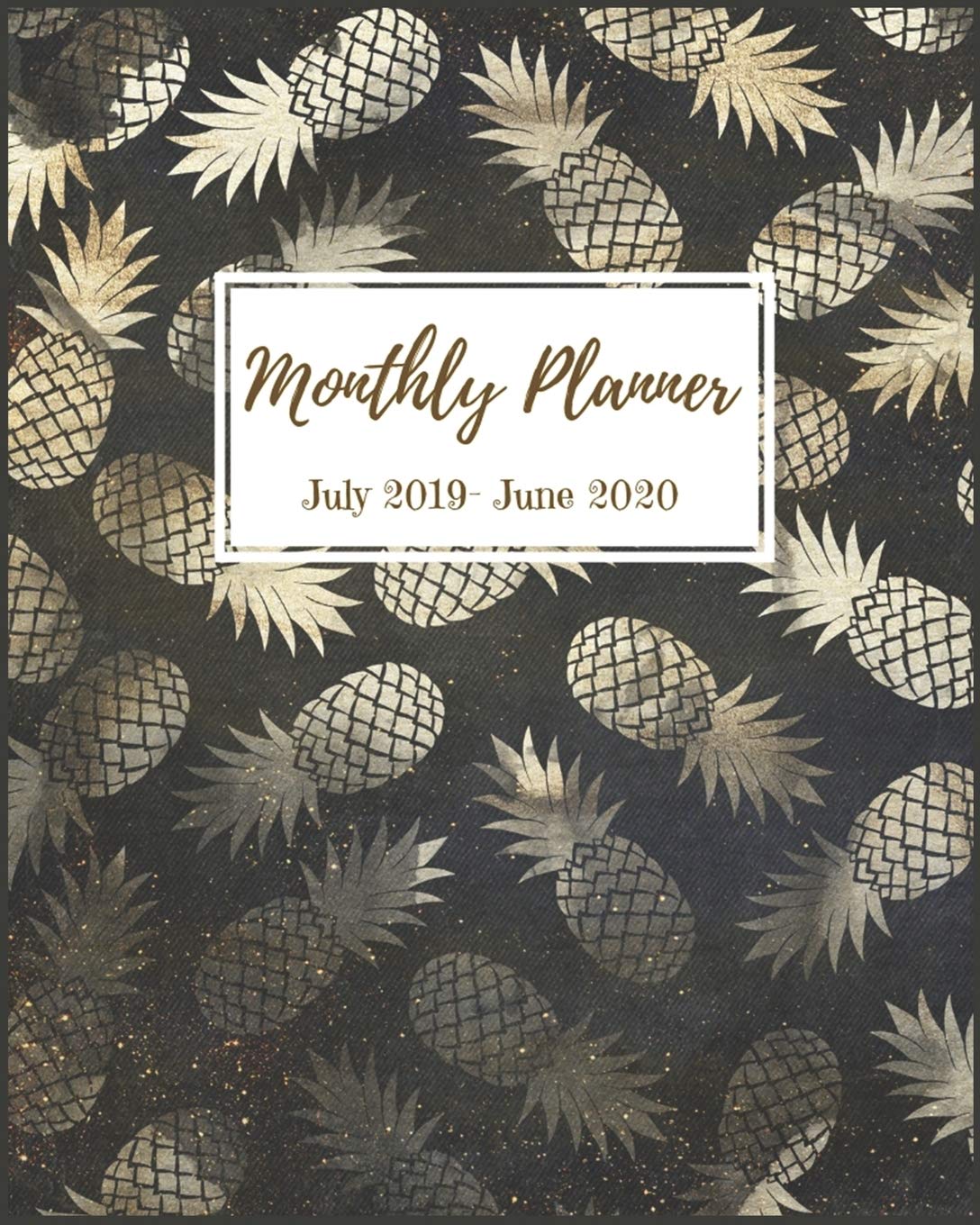 Monthly Planner July 2019- June 2020: Black & Golden Pineapples Panners 2019-2020 Monthly Schedule Organizer - Agenda Planner 12 Months Calendar... through June 2019. with Inspirational Quotes. baixar o livro de graça